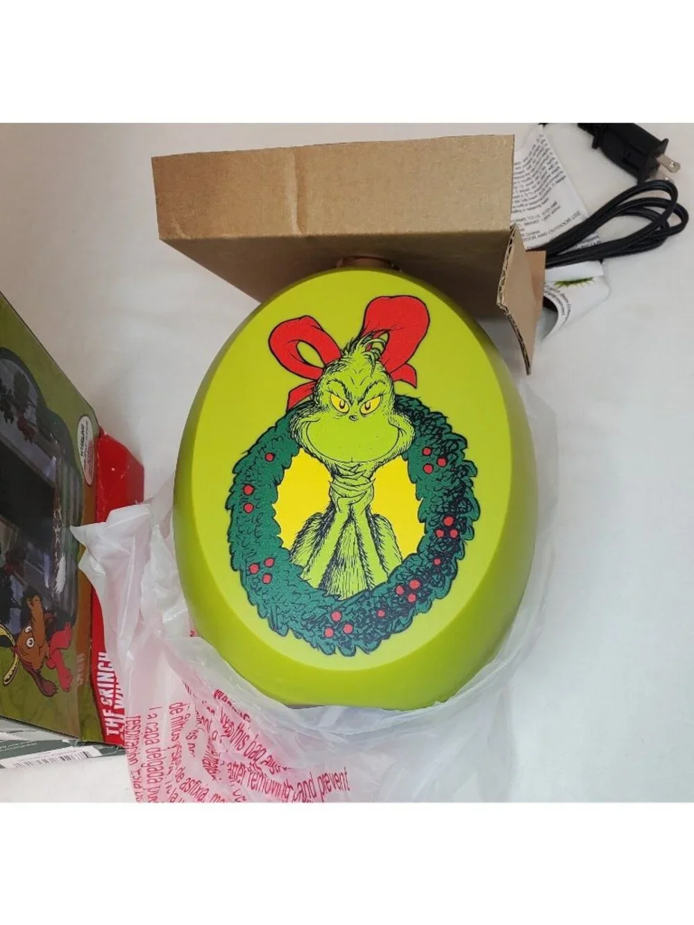 The Grinch LED Whirl-A-Motion Hanging Projector Ornament Holiday Christmas NEW